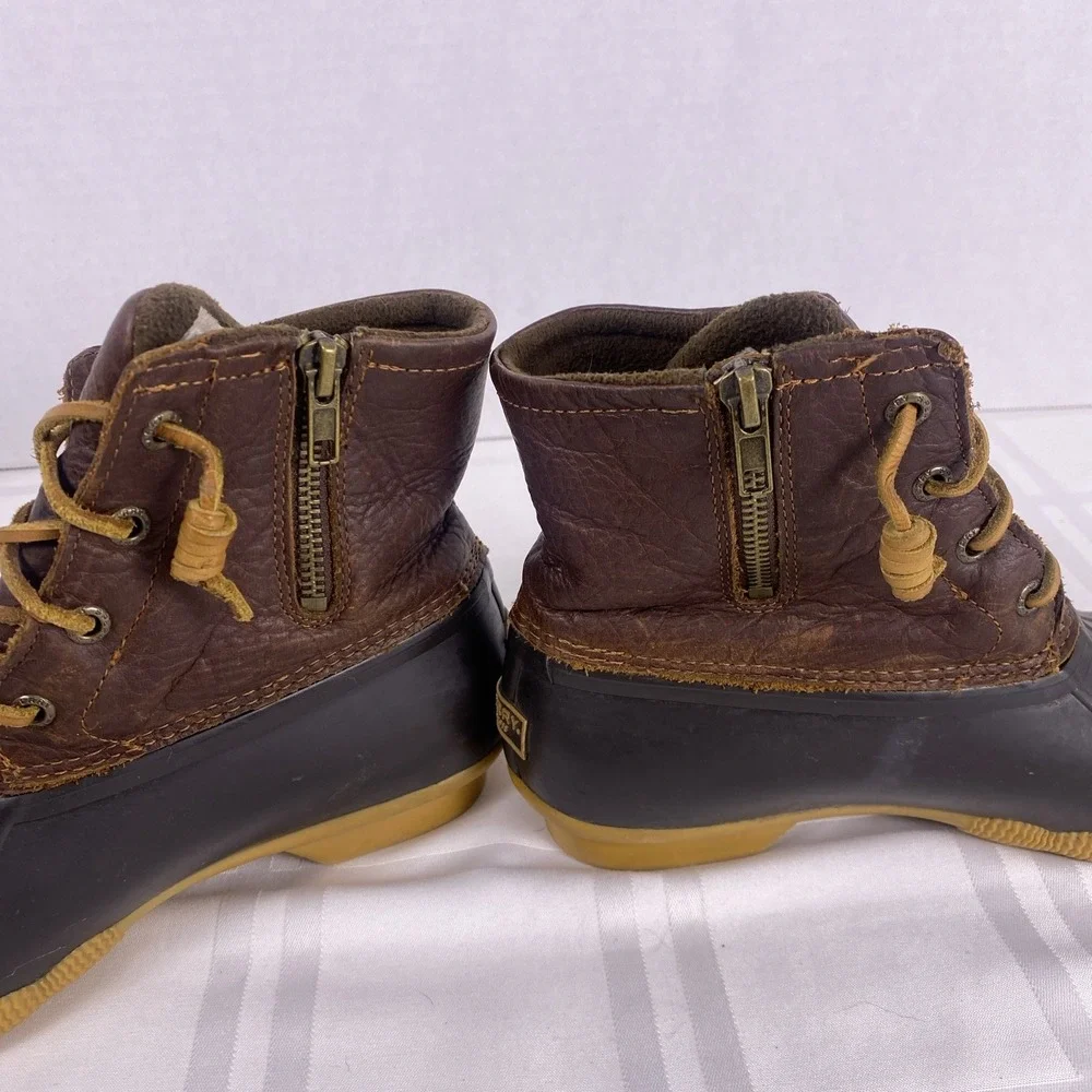 Sperry Saltwater Duck Boot in Tan/Dark Brown winter boot. Women's‎ size 7